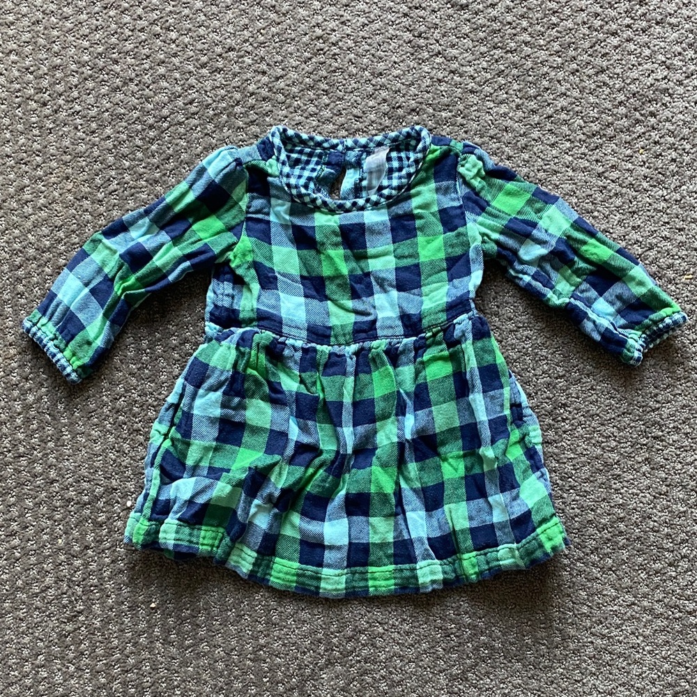 Primary Blue and Green Plaid Garment